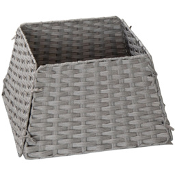 Samuel Alexander Grey Foldable Rattan Christmas Tree Skirt 47cm - Size: 30 x 47 x 46cm - Wilko