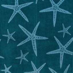 Eco Tex Recycled Cotton Starfish Beach Towel - Size: 150 x 70cm - Blue - Wilko - thumbnail 4