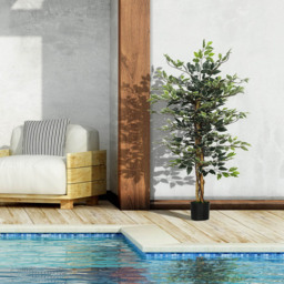 Portland Ficus Tree Artificial Plant In Pot 4.2ft - Size: 4ft - Multi - Wilko - thumbnail 7