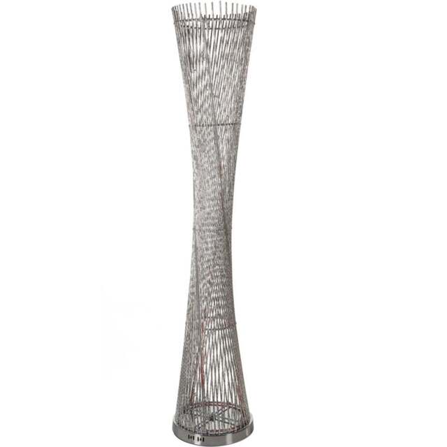 Spiral 120 LED Colour Changing Silver Floor Lamp - Wilko - image 1