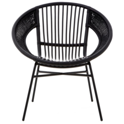 Interiors by Premier Lagom Black Rattan Chair - Size: 1 Seater - Wilko - thumbnail 4