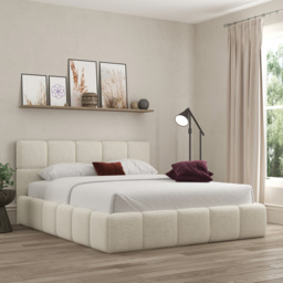 DS Living Ovella Double Ivory Cubed Bed Frame - Cream - Wilko - thumbnail 5