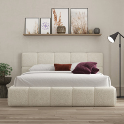 DS Living Ovella Double Ivory Cubed Bed Frame - Cream - Wilko - thumbnail 4