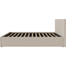 GFW King Size Natural Hopsack Fabric Side Lift Ottoman Bed with Bonnell Mattress - Cream - Wilko - thumbnail 6