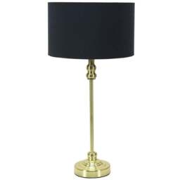ValueLights Maggie Black and Gold Drum Shade Candlestick LED Floor Lamp - Size: 50 x 25 x 25cm - Wilko - thumbnail 1