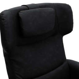 Living and Home Black Faux Leather Swivel Armchair with Footstool - Size: Single - Wilko - thumbnail 6