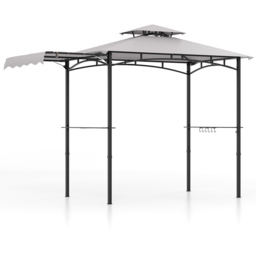 Costway 3.1 x 1.5m Grey Outdoor Grill Gazebo with Side Awning - Size: 147 x 28 x 19cm - Wilko - thumbnail 3