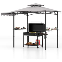Costway 3.1 x 1.5m Grey Outdoor Grill Gazebo with Side Awning - Size: 147 x 28 x 19cm - Wilko - thumbnail 4