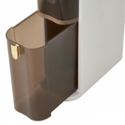 Living and Home 4 Drawer Ivory White and Light Brown Bathroom Storage Cabinet - Size: 95 x 18 x 37cm - Ivory White + Light Brown - Wilko - thumbnail 6