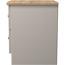 Crowndale Sussex 2 Drawer Kashmir Ash and Bardolino Oak Compact Bedside Cabinet Ready Assembled - Kashmir Ash & Bardolino Oak - Wilko - thumbnail 5