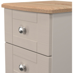 Crowndale Sussex 2 Drawer Kashmir Ash and Bardolino Oak Compact Bedside Cabinet Ready Assembled - Kashmir Ash & Bardolino Oak - Wilko - thumbnail 7