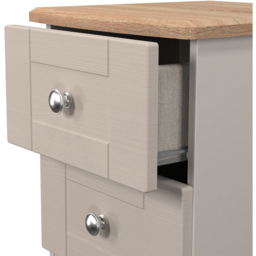 Crowndale Sussex 2 Drawer Kashmir Ash and Bardolino Oak Compact Bedside Cabinet Ready Assembled - Kashmir Ash & Bardolino Oak - Wilko - thumbnail 6