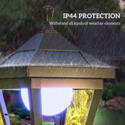 Outsunny Cool White LED Waterproof Black Garden Solar Lamp Post Light - Size: 127 x 15 x 15cm - Wilko - thumbnail 6