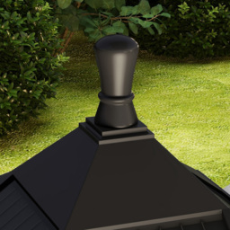 Outsunny Cool White LED Waterproof Black Garden Solar Lamp Post Light - Size: 127 x 15 x 15cm - Wilko - thumbnail 4