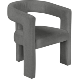Julian Bowen Elara Grey Chenille Upholstered Accent Chair - Size: 75 x 56 x 64cm - Wilko - thumbnail 3