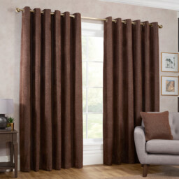 Aspen Eyelet CurtainMocha168cm137cm - Divante - Wilko - thumbnail 3