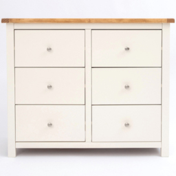 Cabinet Bits Maggiori 6 Drawer White Chrome Knob Chest of Drawers - Wilko - thumbnail 4