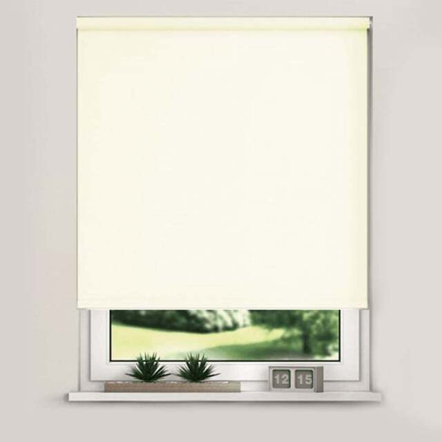 New Edge Blinds Blackout Roller BlindsCream 75cm - Size: W 75cm x D 165cm - Wilko - image 1
