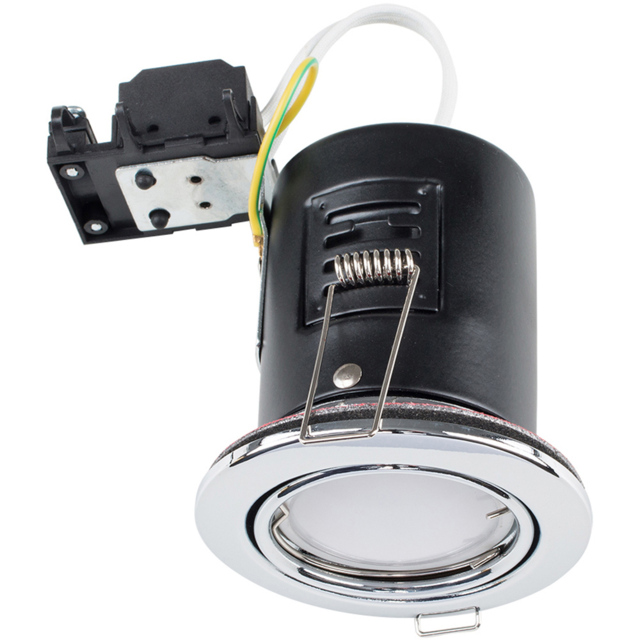 ValueLights Chrome Tiltable Warm White LED Ceiling Downlight 30 Pack - Silver - Wilko - image 1