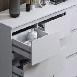 FWStyle Stora Merchant 7 Drawer Matt White Chest of Drawers - Wilko - thumbnail 4
