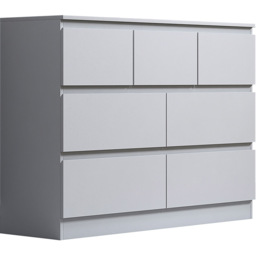FWStyle Stora Merchant 7 Drawer Matt White Chest of Drawers - Wilko - thumbnail 3