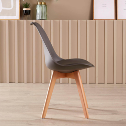 Home Source Lisbon Set of 2 Grey Dining Chair - Size: 80 x 47 x 56cm - Wilko - thumbnail 4