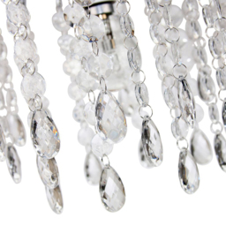 Happy Homewares Contemporary Waterfall Transparent Acrylic Droplets and Beads Pendant Shade - Size: 26 x 27 x 8cm - Clear - Wilko - thumbnail 5