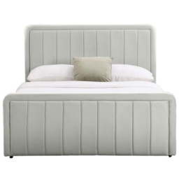 Comfy Living King Size Cream Brushed Velvet Ottoman Bed Frame - Wilko - thumbnail 3
