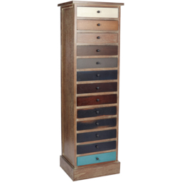 Pacific Lifestyle Loft 13 Drawer Multicolour Pine Wood Chest of Drawers - Wilko - thumbnail 3