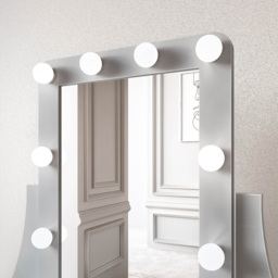 CARME Home Arianna 5 Drawer Grey Hollywood Mirror Light Deluxe Dressing Table - Size: 46 x 88.5 x 45.5cm - Wilko - thumbnail 6