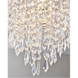 Marie Silver Droplet Jewel Pendant Light - Wilko - thumbnail 5
