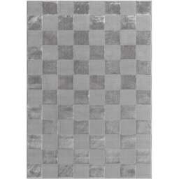 Desire Rugs Vellure Grey Metallic Sheen Grid Design Rug 200 x 290cm - Size: 290 x 200 x 1.1cm - Wilko - thumbnail 1