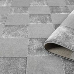 Desire Rugs Vellure Grey Metallic Sheen Grid Design Rug 200 x 290cm - Size: 290 x 200 x 1.1cm - Wilko - thumbnail 5