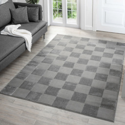 Desire Rugs Vellure Grey Metallic Sheen Grid Design Rug 200 x 290cm - Size: 290 x 200 x 1.1cm - Wilko - thumbnail 6