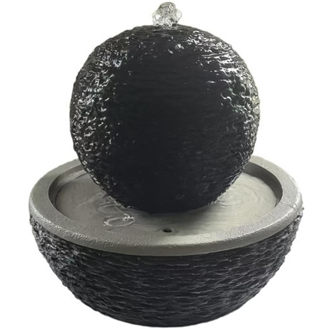 Tranquillity Envy Solar Powered LED Water Feature - Size: 35 x 35 x 32cm - Grey - Wilko - image 1