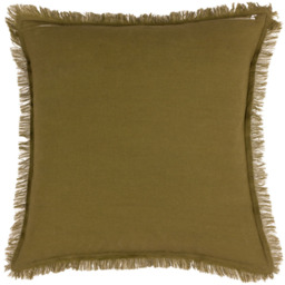 Yard Jaye Moss Velvet Fringed Cushion - Size: 45 x 45 cm - Multi - Yard Living - Wilko - thumbnail 4