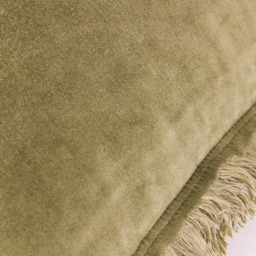 Yard Jaye Moss Velvet Fringed Cushion - Size: 45 x 45 cm - Multi - Yard Living - Wilko - thumbnail 5