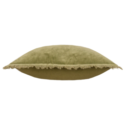 Yard Jaye Moss Velvet Fringed Cushion - Size: 45 x 45 cm - Multi - Yard Living - Wilko - thumbnail 6