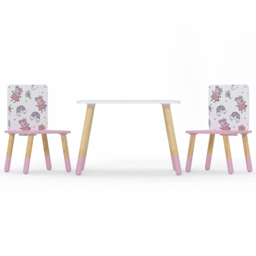 Kudl Kids 2 Seater Peppa Pig Pattern Table and Chair Set - Size: 50 x 50 x 50cm - Pink - Kidsaw - Wilko - thumbnail 3