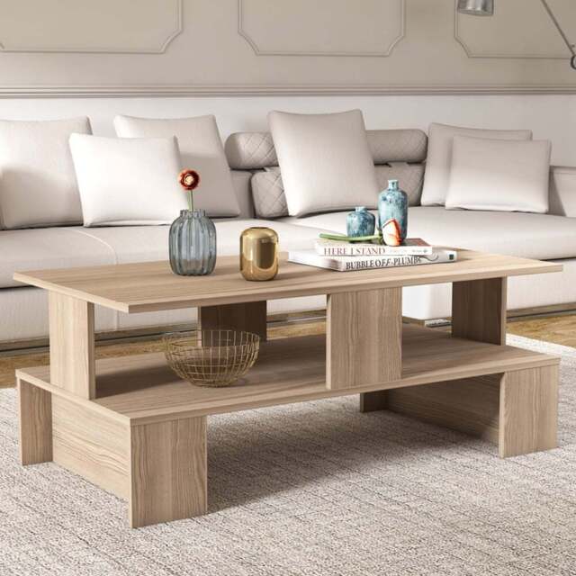 Decorotika Evans Single Shelf Cordoba Coffee Table - Size: 46.8 x 120 x 60cm - Grey - Wilko - image 1