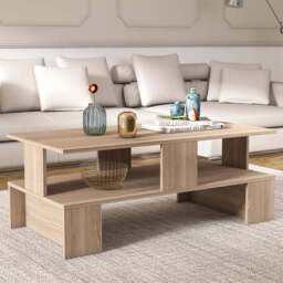 Decorotika Evans Single Shelf Cordoba Coffee Table - Size: 46.8 x 120 x 60cm - Grey - Wilko - thumbnail 1