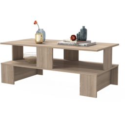 Decorotika Evans Single Shelf Cordoba Coffee Table - Size: 46.8 x 120 x 60cm - Grey - Wilko - thumbnail 5