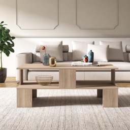 Decorotika Evans Single Shelf Cordoba Coffee Table - Size: 46.8 x 120 x 60cm - Grey - Wilko - thumbnail 6