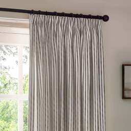 Yard Hebden Grey Striped Cotton Pencil Pleat Curtains 168 x 229cm - Size: 229 x 168 x 1cm - Wilko - thumbnail 3