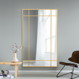 The Fenestra Gold Wall Mirror 180 x 110cm - MirrorOutlet - Wilko - thumbnail 3