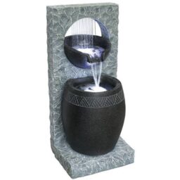 Bermuda Serenity Water Feature - Size: 38 x 40 x 81cm - Grey - Bermuda Water Gardens - Wilko