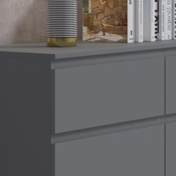FWStyle Carlton 6 Drawer Matt Grey Chest of Drawers - Wilko - thumbnail 4