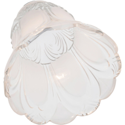 Happy Homewares Frosted and Clear Floral Glass Shade 2 Pack - Size: 13 x 13 x 13cm - White - Wilko - thumbnail 5