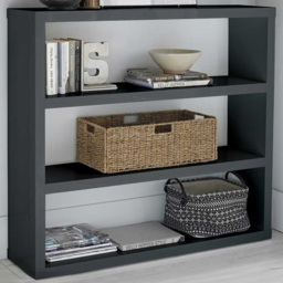 Puro 4 Shelf Charcoal Bookcase - Grey - LPD Home - Wilko - thumbnail 1