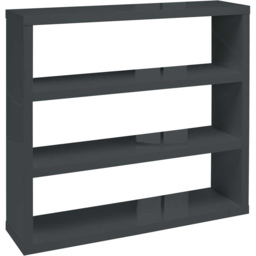 Puro 4 Shelf Charcoal Bookcase - Grey - LPD Home - Wilko - thumbnail 3